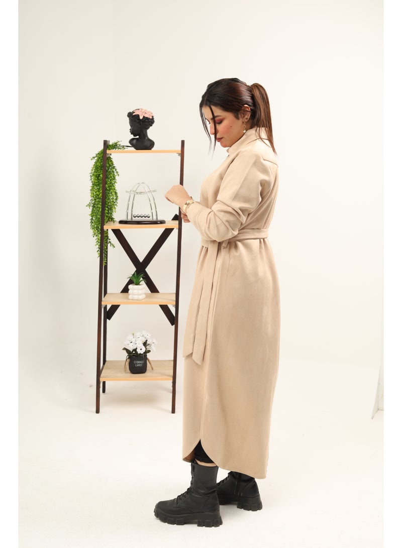 تونك شتوى خامة سويت لون بيج - Image 2